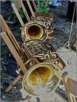 Wie w�r's mit ein bisschen Tafelmusik. Die Instrumente liegen schon bereit. 02.08.08 (Jeanny)