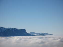 Nebelwolkenmeer �ber dem Genfersee.