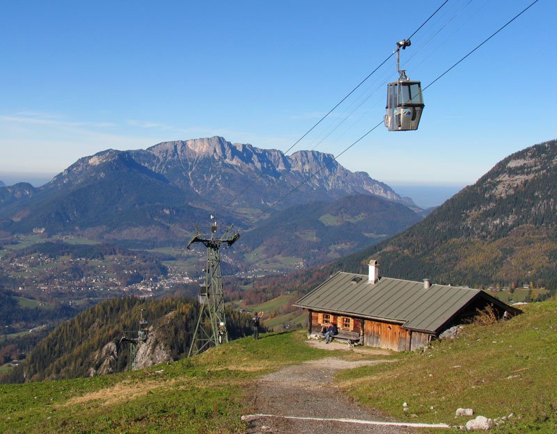 Wanderweg vom Jenner mit Blick auf Berchtesgaden; 26.10.2008
