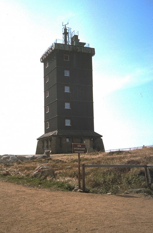 Wetterwarte auf dem brocken, dig. Dia von 1993